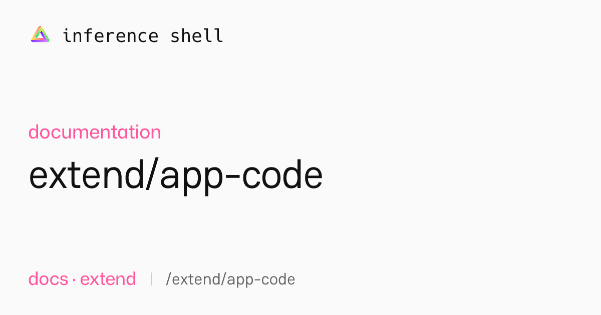 App Code | docs | inference.sh